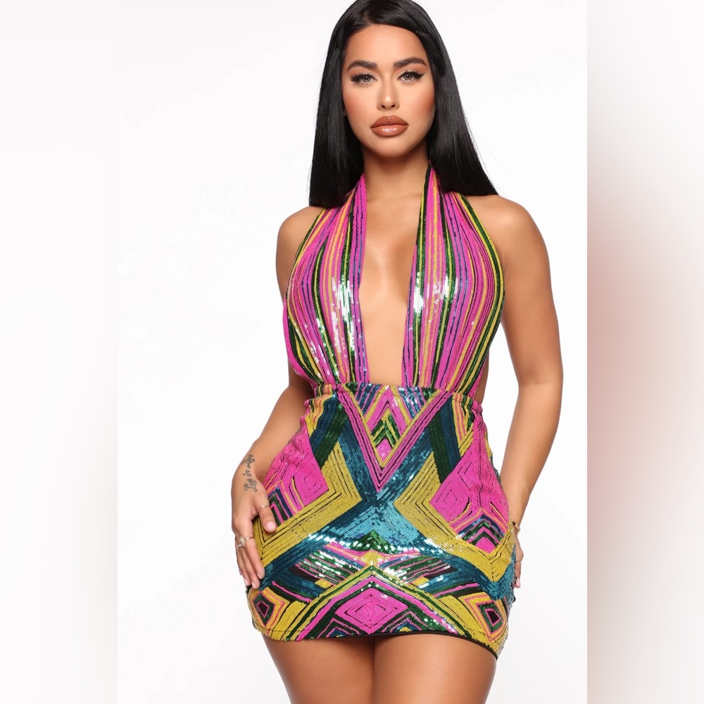 Fashion Nova All Types Sequin Mini Dress